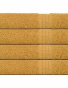 vidaXL Кърпи FROGN 4 бр. Златни 100x200 см 360 г/м²