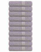 vidaXL Кърпи за баня FROGN 10 бр. Сиви 100x150 см 360 г/м²