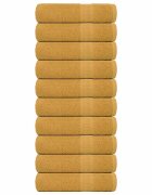 vidaXL Кърпи за баня FROGN 10 бр. Златни 100x150 см 360 г/м²