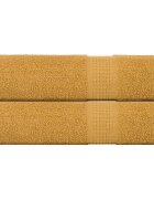 vidaXL Кърпи за баня FROGN 2 бр. Златни 100x150 см 360 г/м²