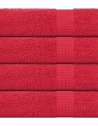 vidaXL Кърпи за баня FROGN 4 бр. Червени 100x150 см 360 г/м²
