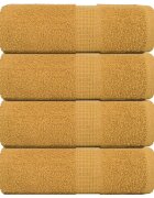 vidaXL Кърпи за баня FROGN 4 бр. Златисти 30x30 см 360 г/м²