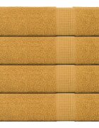 vidaXL Кърпи за баня FROGN 4 бр. Златни 100x150 см 360 г/м²