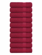 vidaXL Кърпи за душ FROGN 10 бр. бордо 70x140 см 360 г/м²