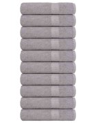 vidaXL Кърпи за душ FROGN 10 бр. Сиви 70x140 см 360 г/м²