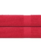 vidaXL Кърпи за душ FROGN 2 бр. червени 70x140 см 360 г/м²