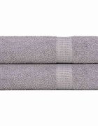 vidaXL Кърпи за душ FROGN 2 бр. сиви 70x140 см 360 г/м²