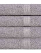vidaXL Кърпи за душ FROGN 4 бр. сиви 70x140 см 360 г/м²