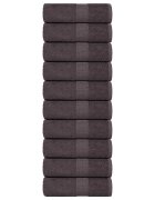 vidaXL Кърпи за гости FROGN 10 бр. Антрацит 30x50 см 360 г/м²