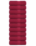 vidaXL Кърпи за гости FROGN 10 бр. бордо 30x50 см 360 г/м²