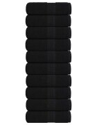 vidaXL Кърпи за гости FROGN 10 бр. Черни 30x50 см 360 г/м²