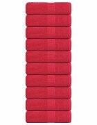 vidaXL Кърпи за гости FROGN 10 бр. червени 30x50 см 360 г/м²