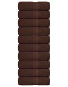 vidaXL Кърпи за гости FROGN 10 бр. Кафяви 30x50 см 360 г/м²