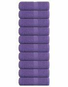 vidaXL Кърпи за гости FROGN 10 бр. лилави 30x50 см 360 г/м²