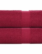 vidaXL Кърпи за гости FROGN 2 бр. бордо 30x50 см 360 г/м²