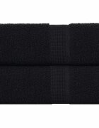 vidaXL Кърпи за гости FROGN 2 бр. Черни 30x50 см 360 г/м²