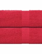 vidaXL Кърпи за гости FROGN 2 бр. червени 30x50 см 360 г/м²