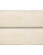 vidaXL Кърпи за гости FROGN 2 бр. кремави 30x50 см 360 г/м²