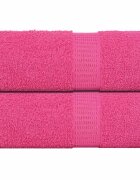 vidaXL Кърпи за гости FROGN 2 бр. Розови 30x50 см 360 г/м²