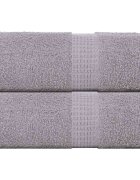 vidaXL Кърпи за гости FROGN 2 бр. сиви 30x50 см 360 г/м²