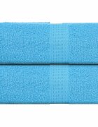 vidaXL Кърпи за гости FROGN 2 бр. Тюркоазени 30x50 см 360 г/м²