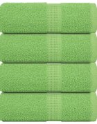 vidaXL Кърпи за гости FROGN 4 бр. ябълковозелени 30x50 см 360 г/м²