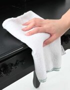 vidaXL Кърпи за почистване 50 бр бели със зелени ивици 50x60 см