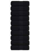 vidaXL Кърпи за пране FROGN 10 бр. Черни 30x30 см 360 г/м²