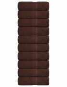 vidaXL Кърпи за пране FROGN 10 бр. Кафяви 30x30 см 360 г/м²