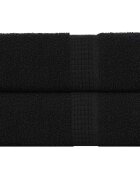 vidaXL Кърпи за пране FROGN 2 бр. Черни 30x30 см 360 г/м²