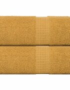 vidaXL Кърпи за пране FROGN 2 бр. Златисти 30x30 см 360 г/м²