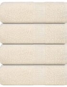 vidaXL Кърпи за пране FROGN 4 бр. кремави 30x30 см 360 г/м²