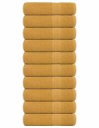 vidaXL Кърпи за ръце FROGN 10 бр. Златни 50x100 см 360 г/м²