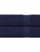 vidaXL Кърпи за ръце FROGN 2 бр. тъмносини 50x100 см 360 г/м²