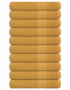 vidaXL Кърпи за сауна FROGN 10 бр. Златни 80x200 см 360 г/м²