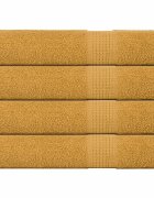 vidaXL Кърпи за сауна FROGN 4 бр. Златни 80x200 см 360 г/м²