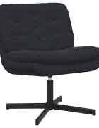 vidaXL Къртящ релаксиращ стол Черно 63 x 75 x 76 см Кадифе