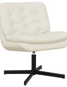 vidaXL Къртящ релаксиращ стол Крем 63 x 75 x 76 см Кадифе