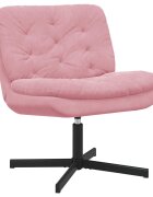 vidaXL Къртящ релаксиращ стол Розово 63 x 75 x 76 см Кадифе
