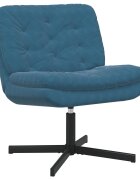 vidaXL Къртящ релаксиращ стол Синьо 63 x 75 x 76 см Кадифе