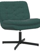 vidaXL Къртящ релаксиращ стол Тъмен зелен 63 x 75 x 76 см Кадифе