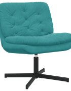 vidaXL Къртящ релаксиращ стол Тюркоаз 63 x 75 x 76 см Кадифе