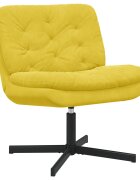 vidaXL Къртящ релаксиращ стол Жълто 63 x 75 x 76 см Кадифе