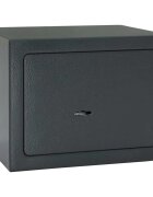 vidaXL Каса с заключване Тъмносиво 23 x 17 x 17 см Стомана