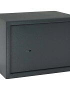 vidaXL Каса с заключване Тъмносиво 35 x 25 x 25 см Стомана