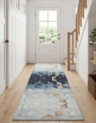 vidaXL Каса за килим LESAKA Сребристо 80 x 250 cm Диамантен велур
