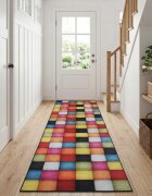 vidaXL Каса за килим LESAKA цветно 80 x 150 cm Диамантен велур