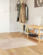 vidaXL Каса за килим MARSA Бежово 100 x 100 cm Полиестер и PVC