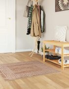 vidaXL Каса за килим MARSA Бяло 100 x 100 cm Полиестер и PVC