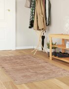 vidaXL Каса за килим MARSA Бяло 100 x 150 cm Полиестер и PVC